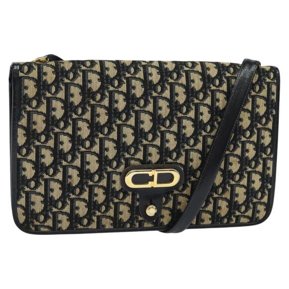 DIOR Trotter Canvas Shoulder Bag Navy - Picture 1 of 16